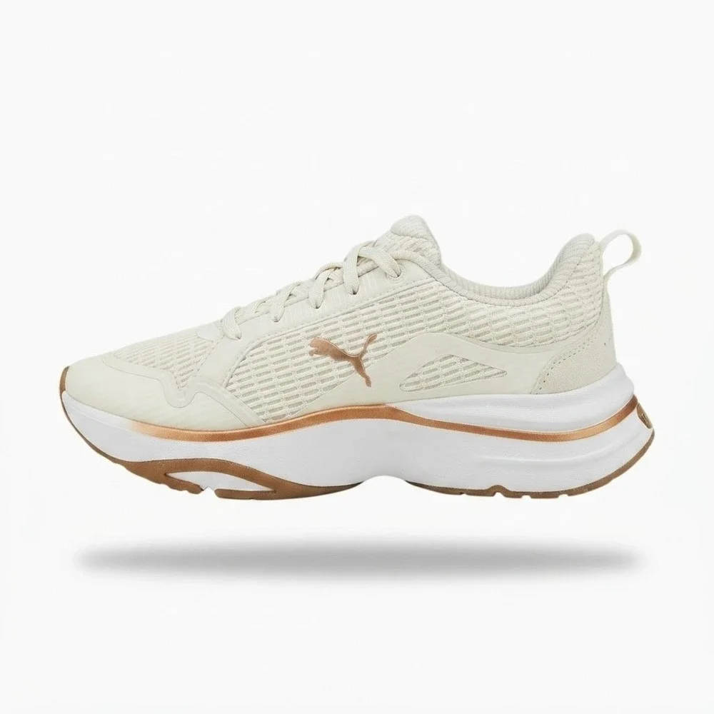 Puma Softride Divine Women 7.5 Gray Gold NWOB 310163-03 Running Sneakers